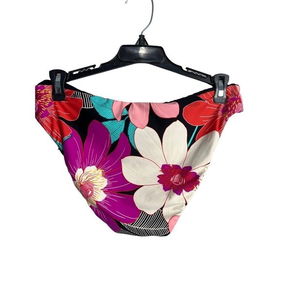La Blanca In Full Bloom Reversible Hipster Bikini Bottom NWT Size 8 Black/Floral - Picture 7 of 9